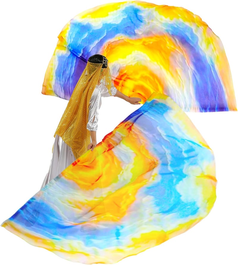 MUNAFIE Worship Flags for Dance Church,Praise Dance Flags for Worship Set(2 Flags+ 2 Flexi Rods+1 Storage Bag) #SKM - Image 1
